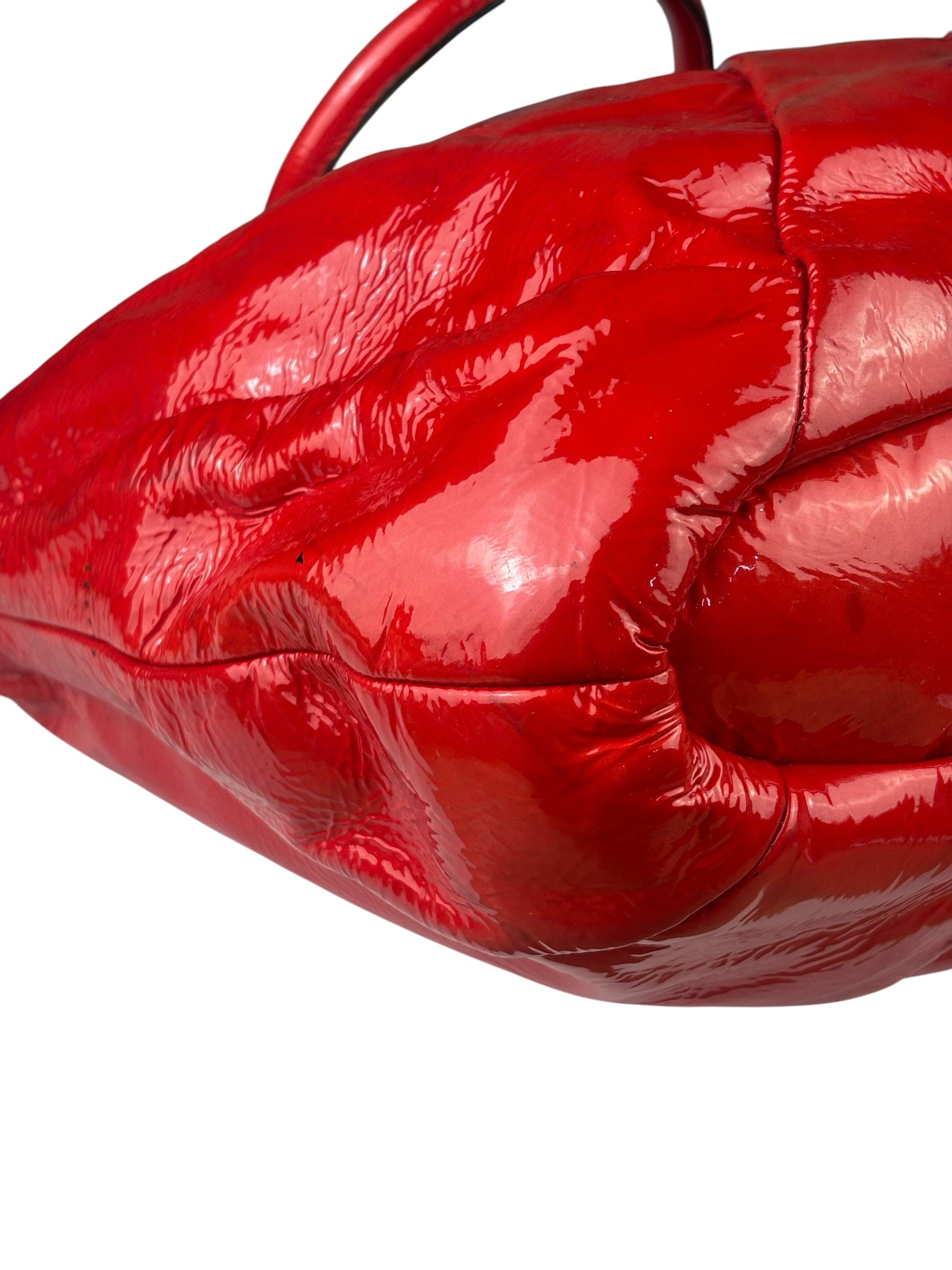 Coach Red Patent Leather Two-Way Bag