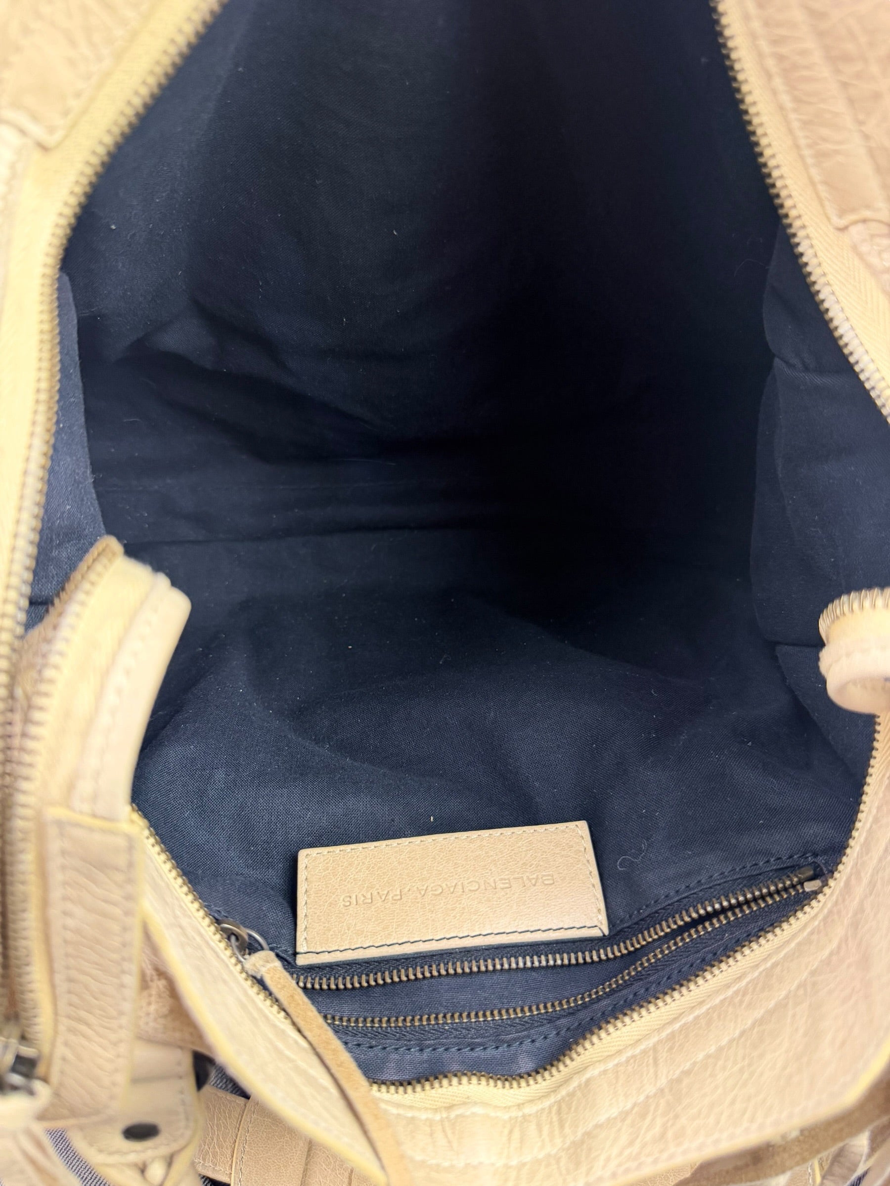 Balenciaga Cream Leather Le City Bag