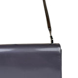 Gucci Grey Patent Leather Flap Mini Shoulder Bag