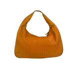 Bottega Veneta Orange Leather Intercciato Hobo Bag