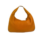 Bottega Veneta Orange Leather Intercciato Hobo Bag