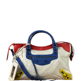 Balenciaga White Multicolor Moto 2Way City Bag