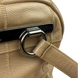 Chanel Beige Leather Chocolate Bar Bowler Bag 2004