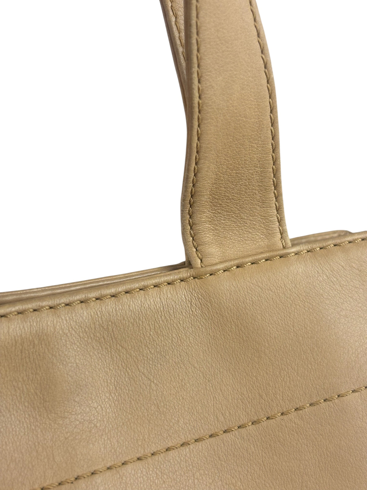 Chanel Turnlock CC Tan Leather Tote 2002