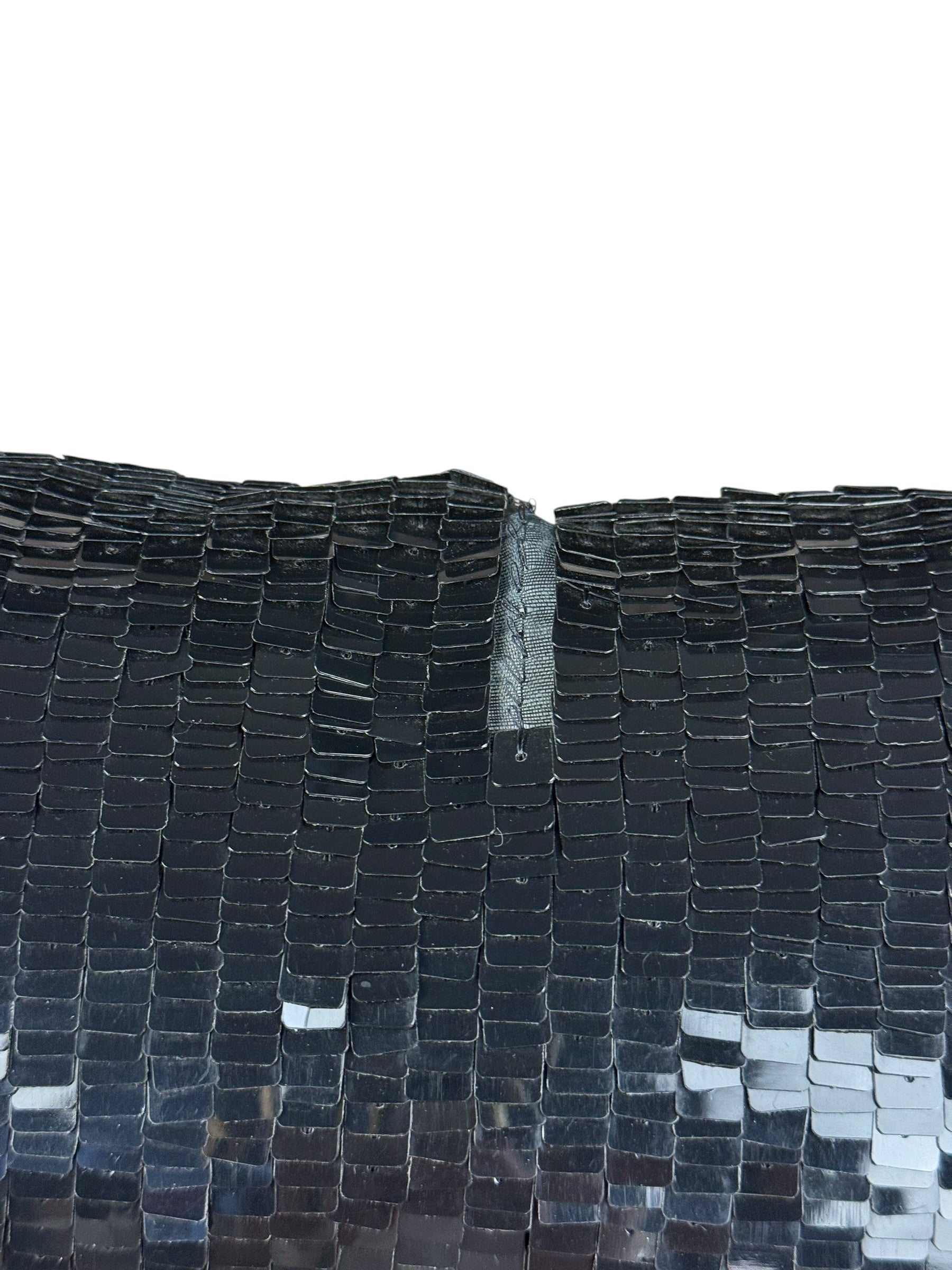Fendi Vintage Black Sequin Baguette Shoulder Bag
