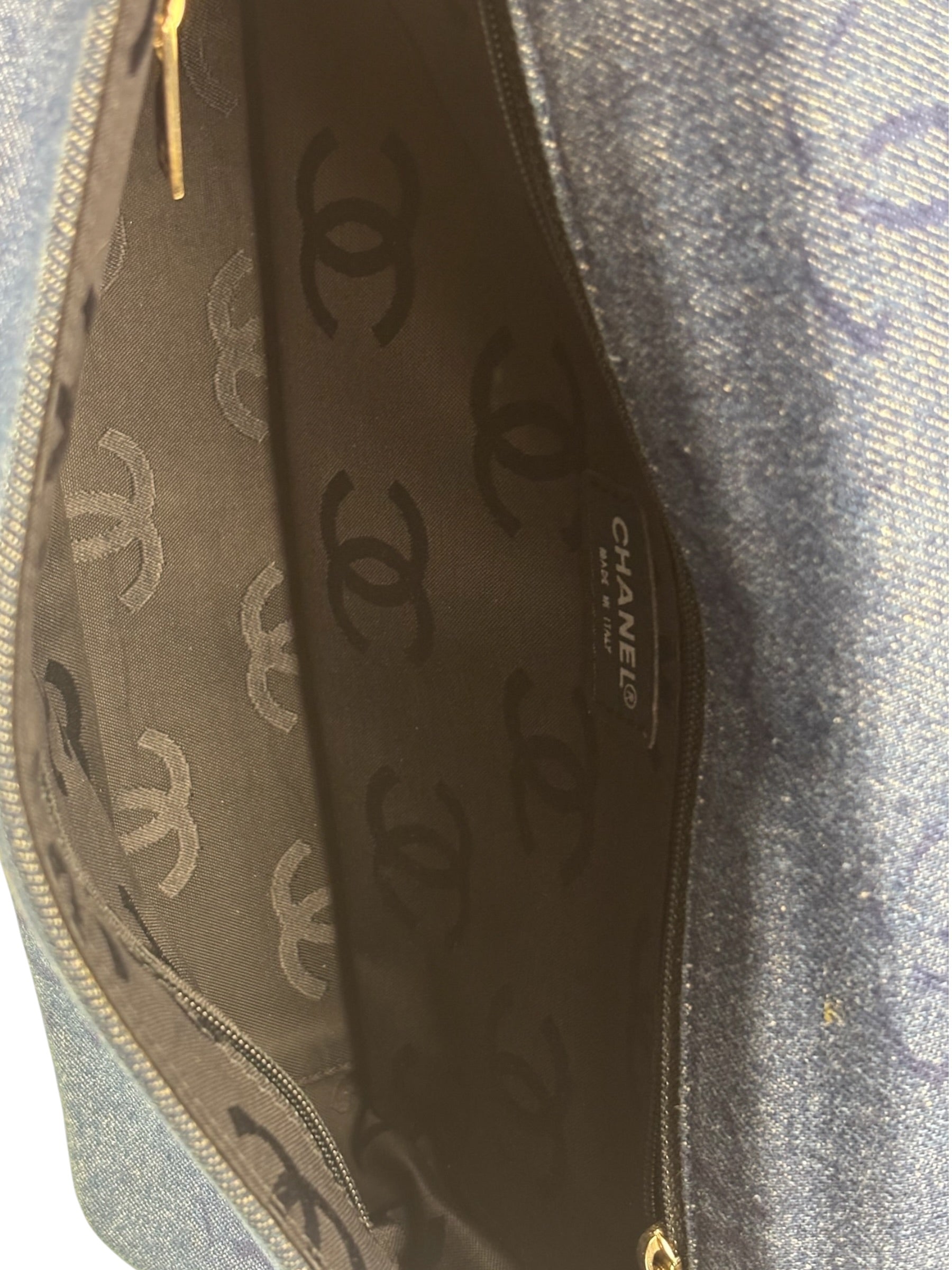 Chanel CC Denim Logo Flap Shoulder Bag 2002