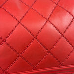 Chanel Red Quilted Lambskin Boy Flap Bag 2013