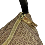 Fendi Brown Leather Trim Zucca Mamma Forever Baguette