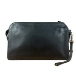 Prada Black Saffiano Bellhop Leather Travel Pouch