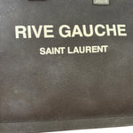 Yves Saint Laurent Black Rive Gauche Canvas Tote
