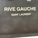 Yves Saint Laurent Black Rive Gauche Canvas Tote
