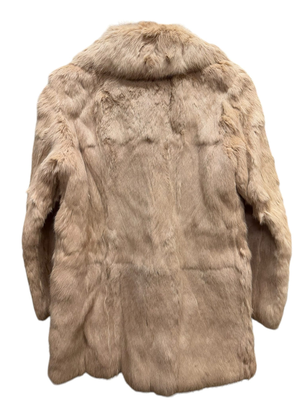 Vintage Light Beige Rabbit Fur Coat