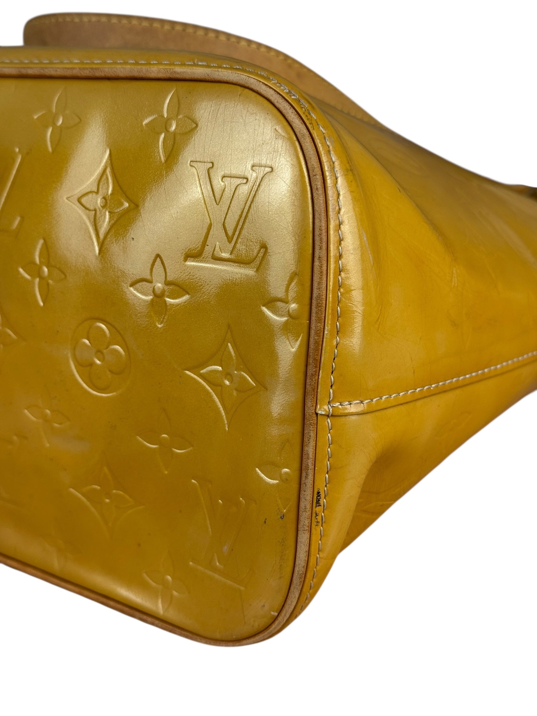 Louis Vuitton Vintage Monogram Vernis Houston Yellow