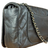 Chanel Black Leather Ultimate Stitch Single Flap Bag 2010