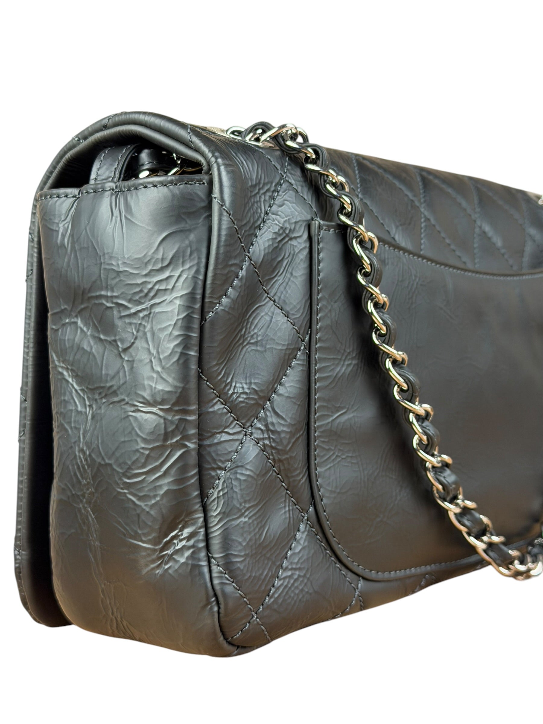 Chanel Black Leather Ultimate Stitch Single Flap Bag 2010
