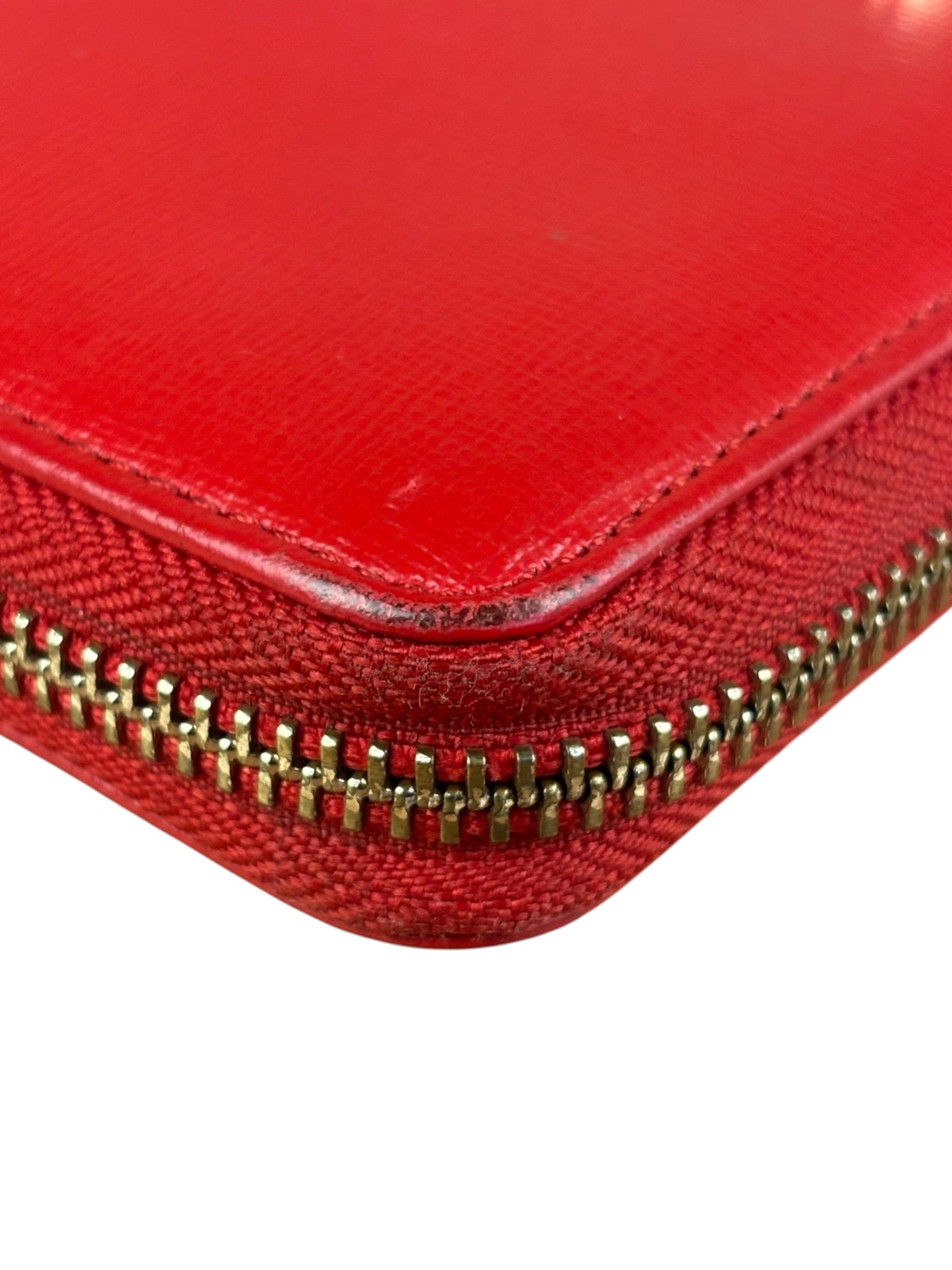 Vivienne Westwood Red Long Zip Orb Wallet