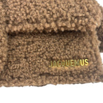 Jacquemus Brown Leather Trim  Le Bambidou Shearling Shoulder Bag