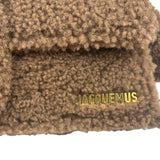 Jacquemus Brown Leather Trim  Le Bambidou Shearling Shoulder Bag
