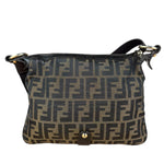 Fendi Vintage Zucca Pattern Canvas Shoulder Bag
