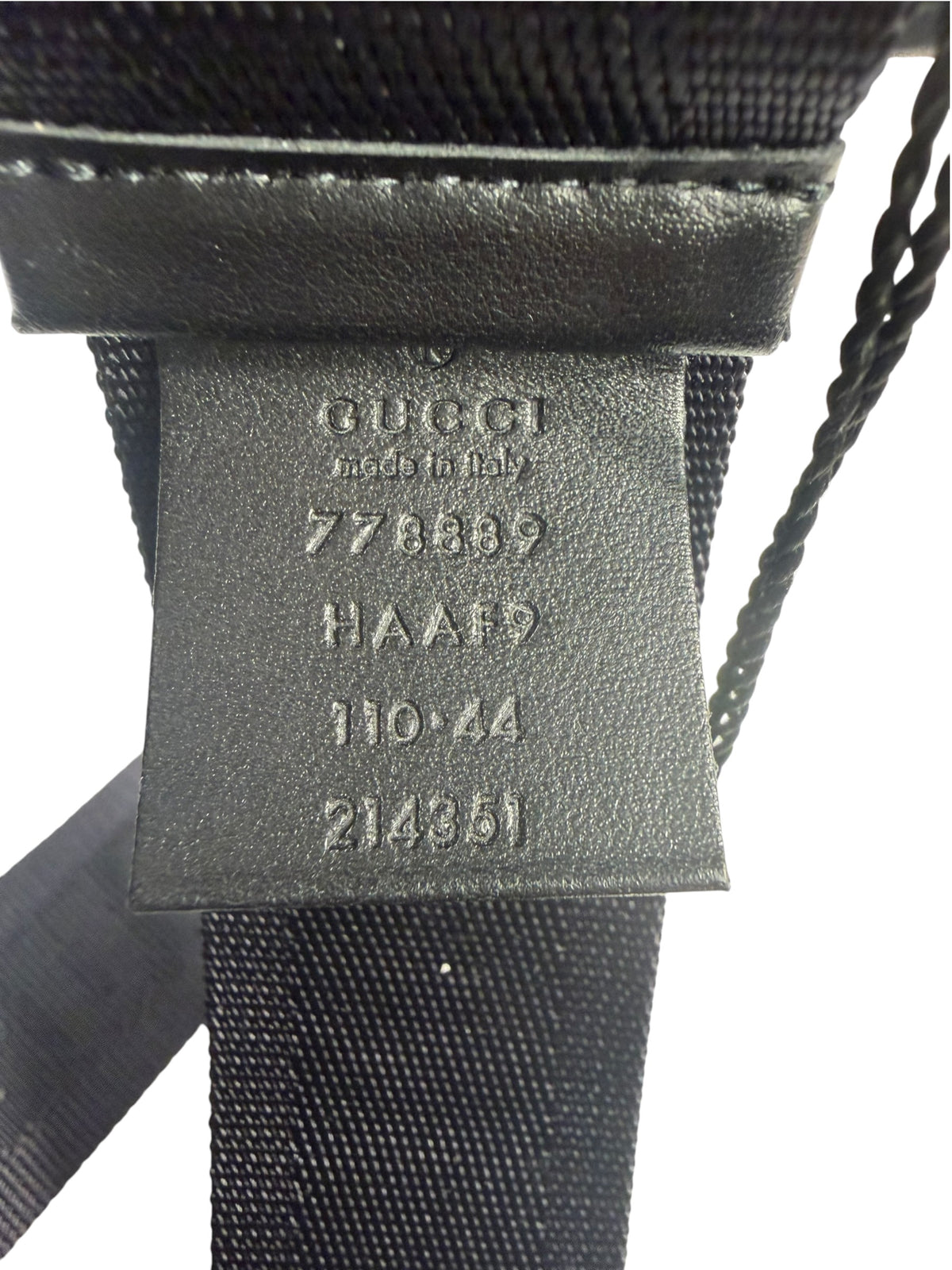 Gucci Purple/Black Leather Trim Nylon Webbing Ladder Lock Belt