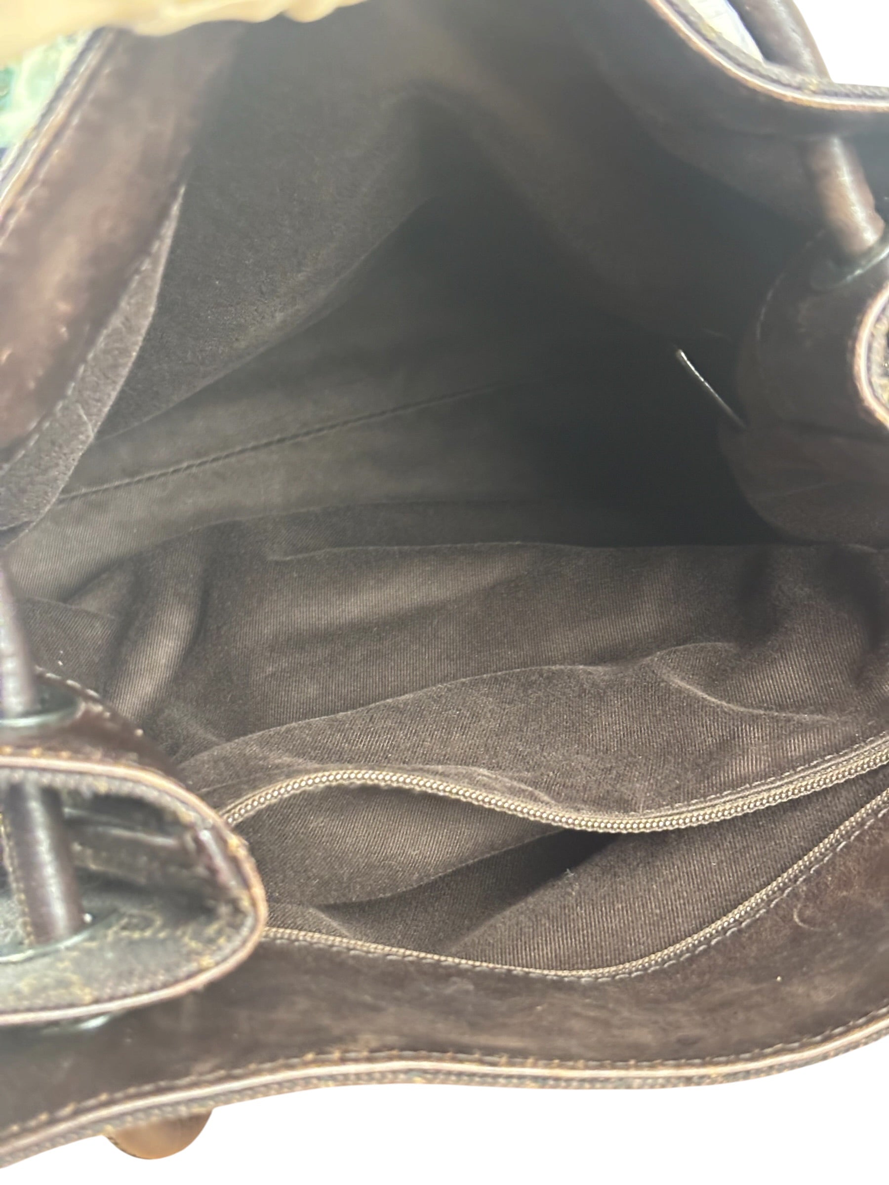 Gucci GG Denim leather Trim Gifford Tote Bag