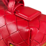 Bottega Veneta Red Intrecciato Leather Crossbody Bag