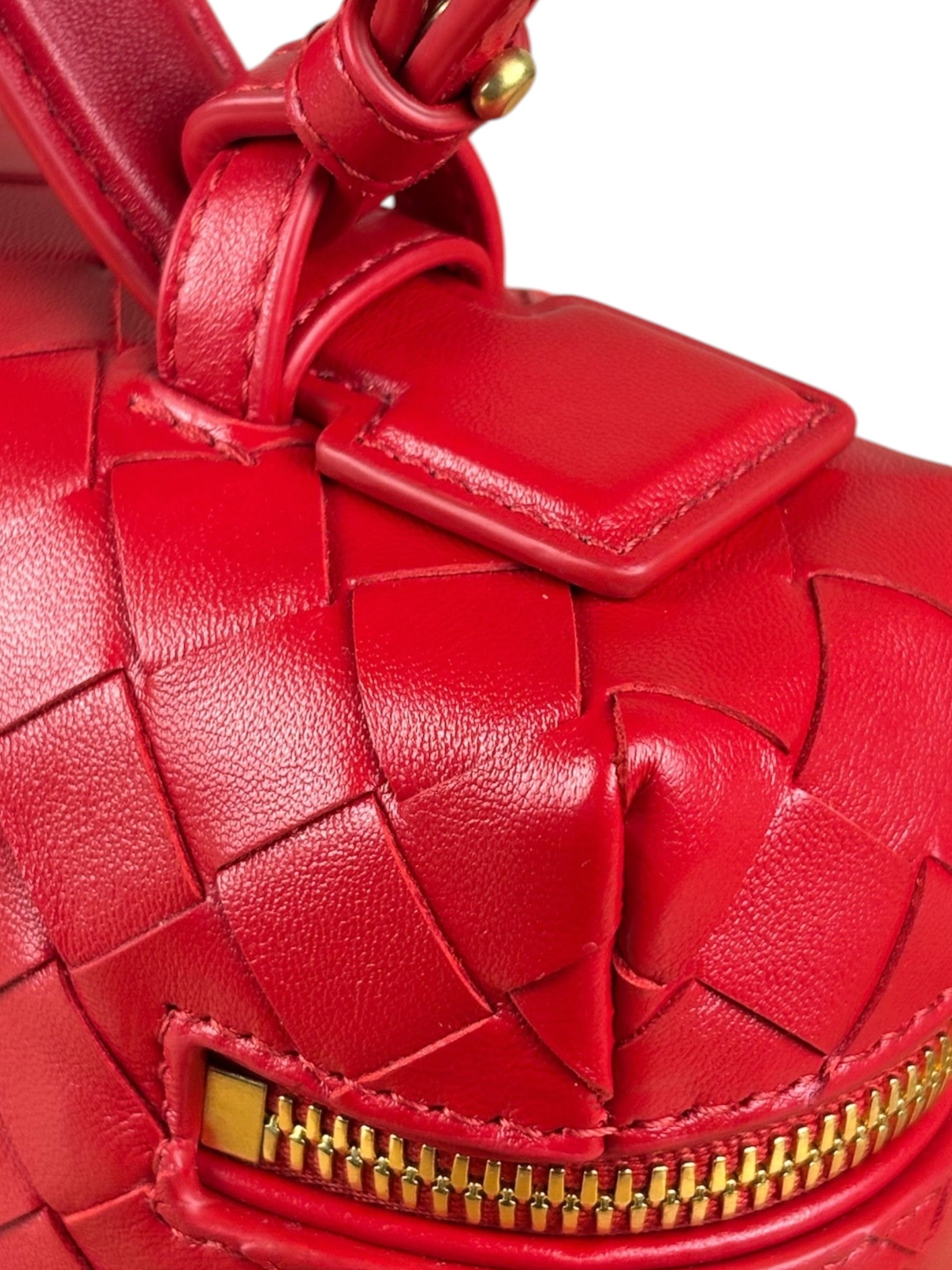 Bottega Veneta Red Intrecciato Leather Crossbody Bag