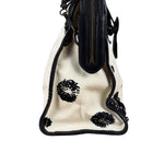 Balenciaga City Bag Canvas Leather Black Beige