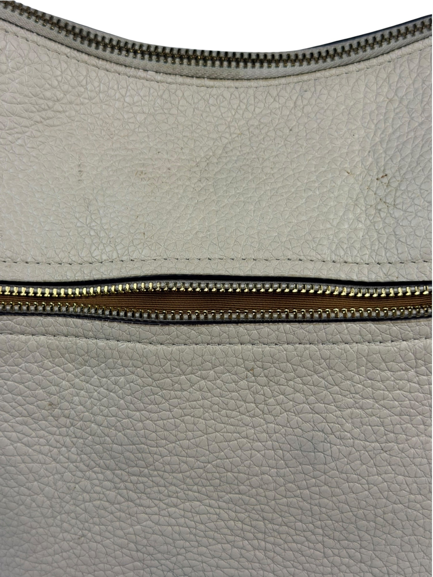 Coach Cream Pebbled Leather Hobo Bag