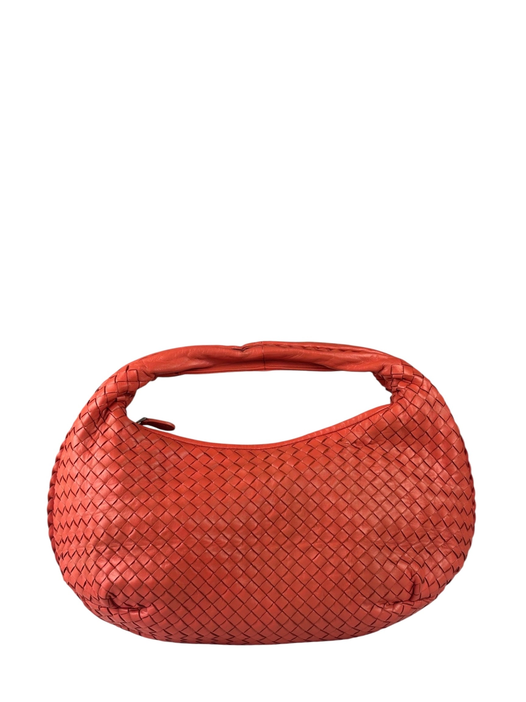 Bottega Veneta Orange Intrecciato Hobo Bag