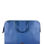 Prada Blue Saffiano Leather 2Way Briefcase Bag