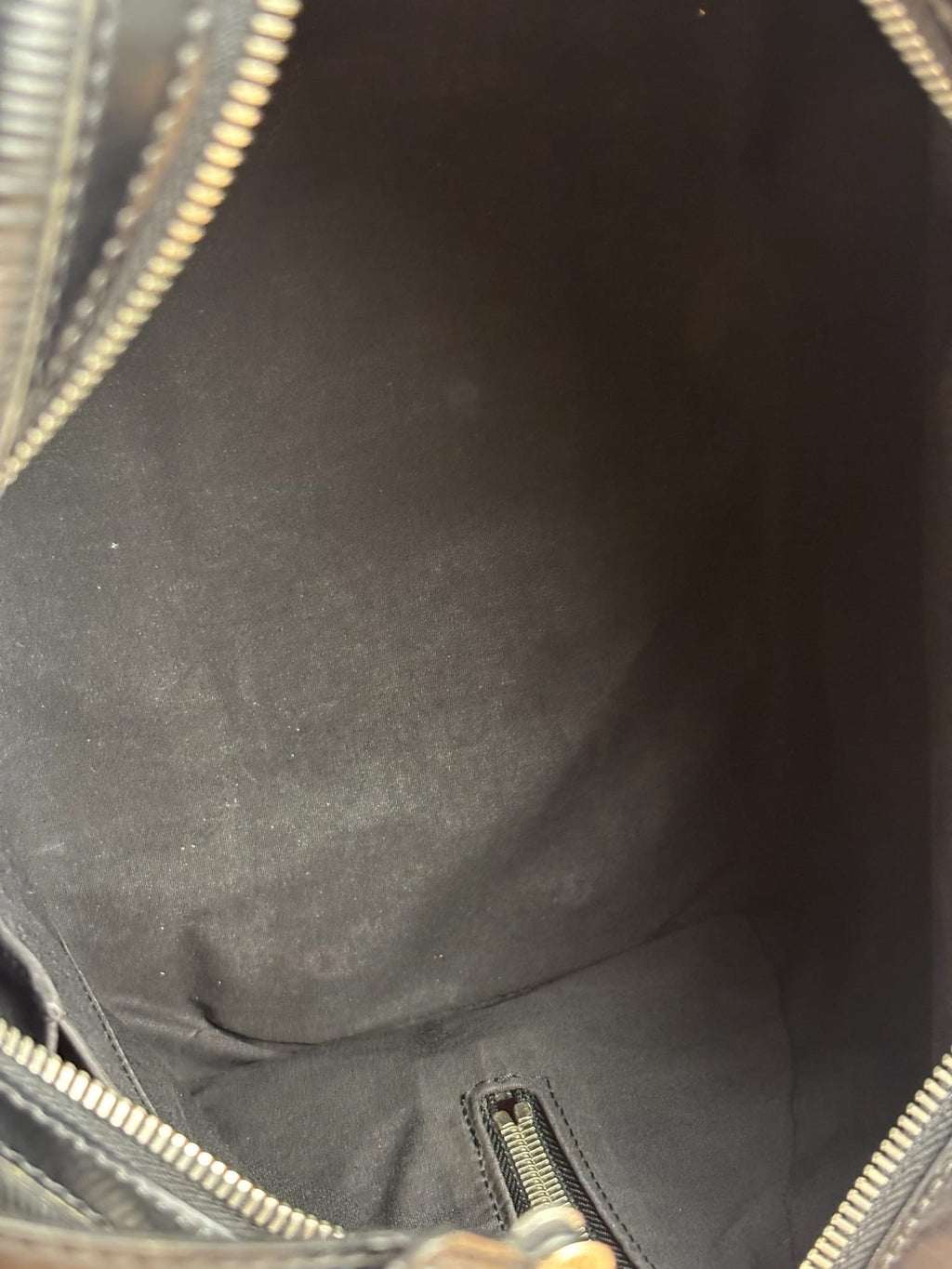Louis Vuitton Black Epi Leather Montaigne Bowling Handbag GM