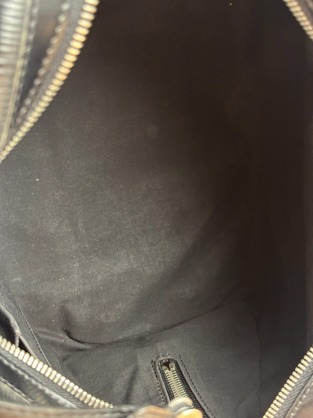 Louis Vuitton Black Epi Leather Montaigne Bowling Handbag GM