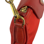 Prada Red Tessuto Nylon/Saffiano Leather Trim Two-Way Bag
