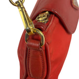 Prada Red Tessuto Nylon/Saffiano Leather Trim Two-Way Bag