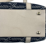 Gucci Western Logo Denim Abbey Zip Tote