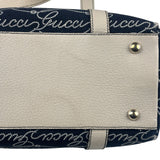 Gucci Western Logo Denim Abbey Zip Tote