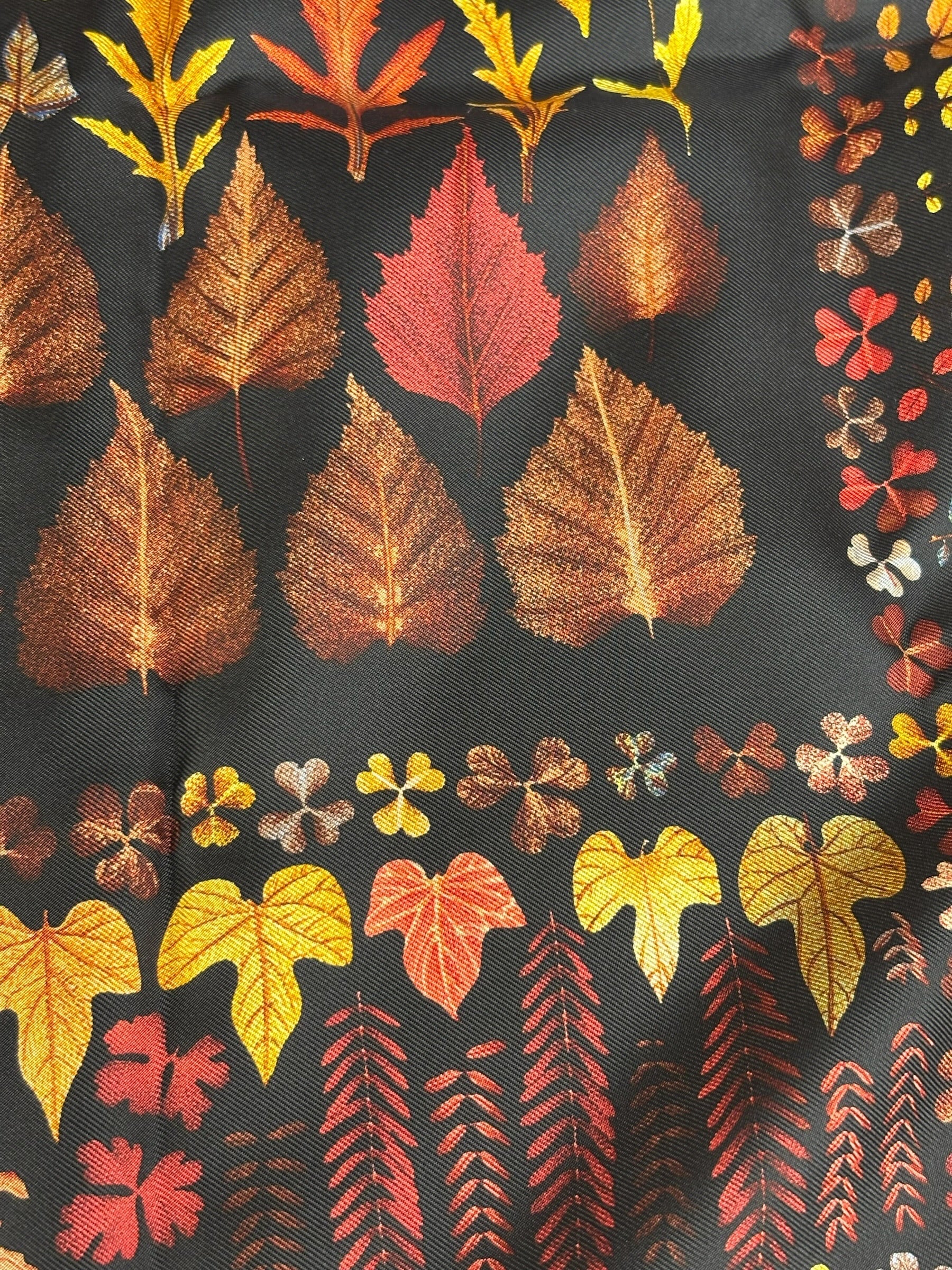 Gucci Fall Leaves Silk Scarf