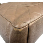 Chanel Beige Quilted Caviar Petite Shopping Tote 2004