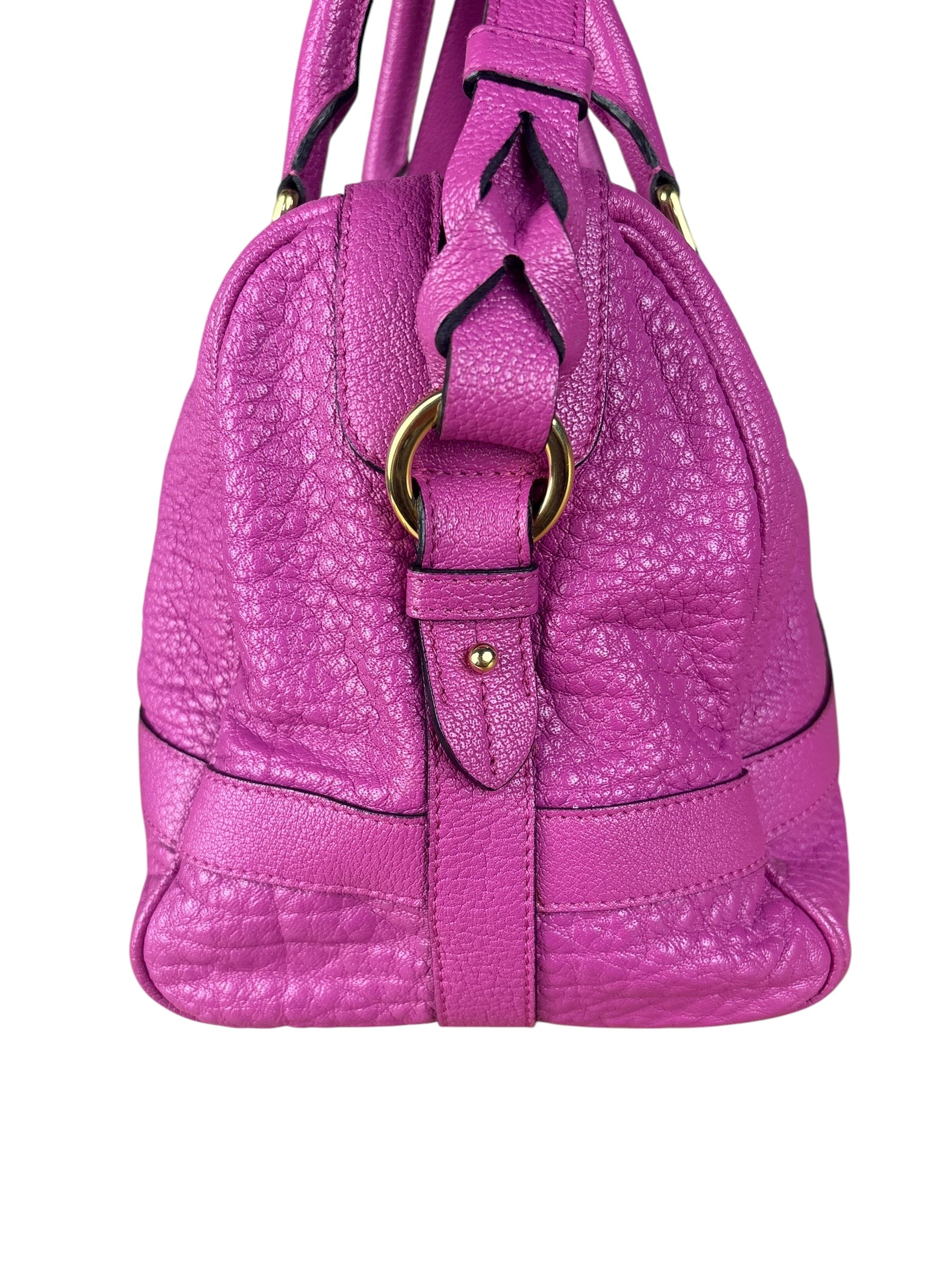 Loewe Vintage Pink Pebbled Leather Mini Boston Bag
