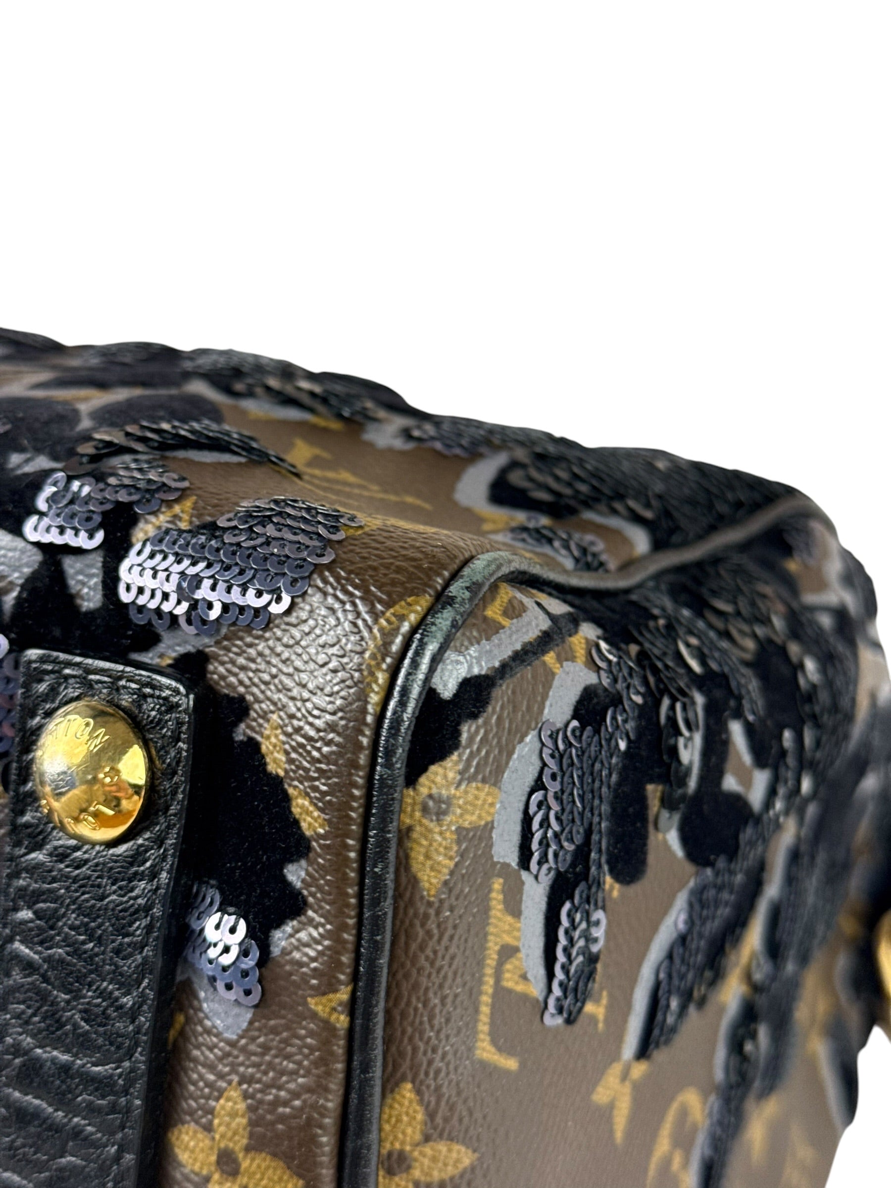 Louis Vuitton Limited-Edition Monogram Fleur De Jais Speedy 30