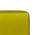 Yves Saint Laurent Yellow Patent Leather Zip-Around Long Wallet