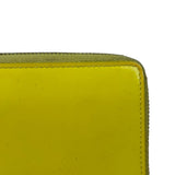 Yves Saint Laurent Yellow Patent Leather Zip-Around Long Wallet