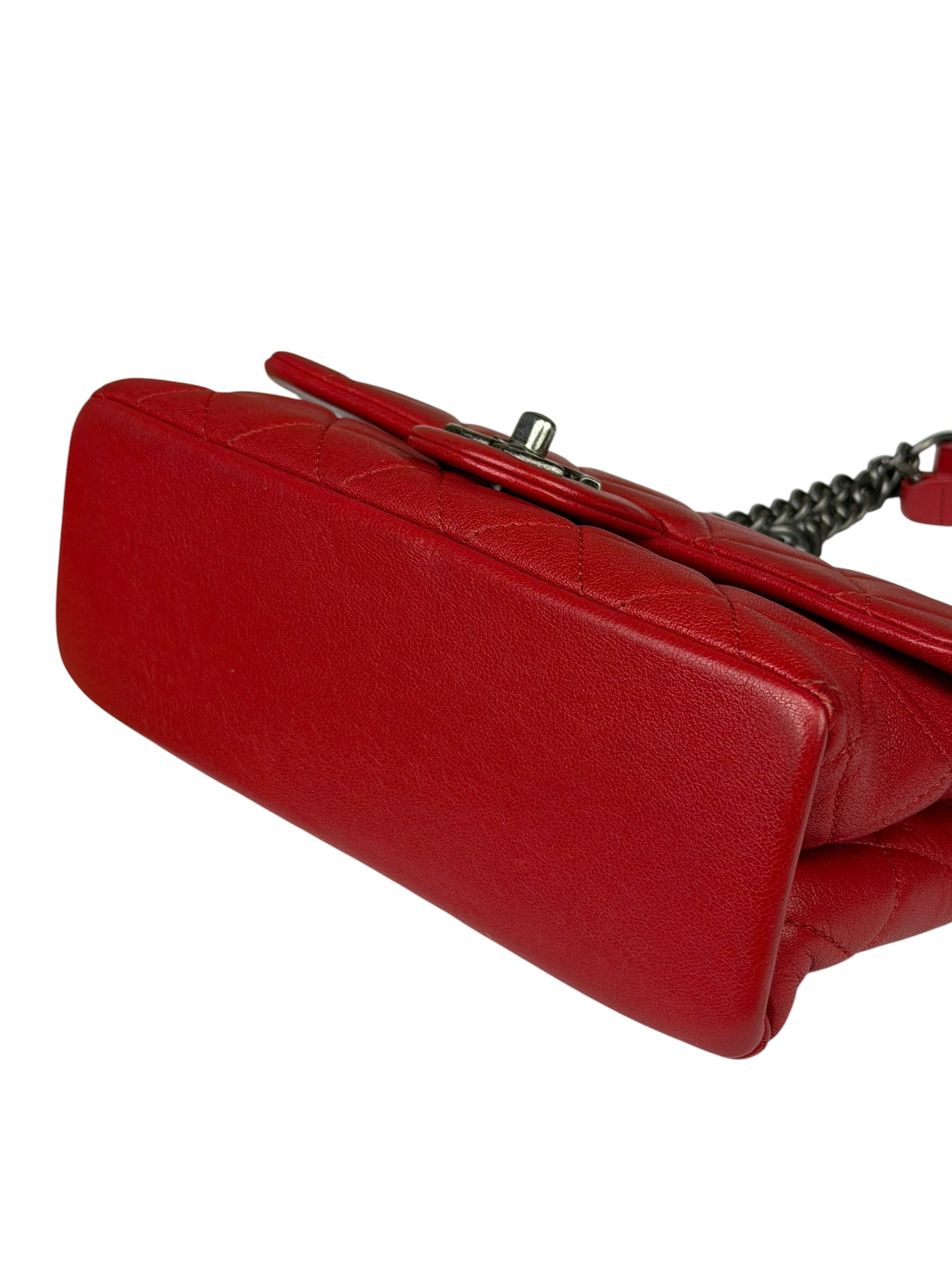 Chanel Striking Red Quilted Rocks Small Flap Bag 2014