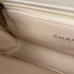 Chanel Cream Quilted Leather Flap Bag 2018