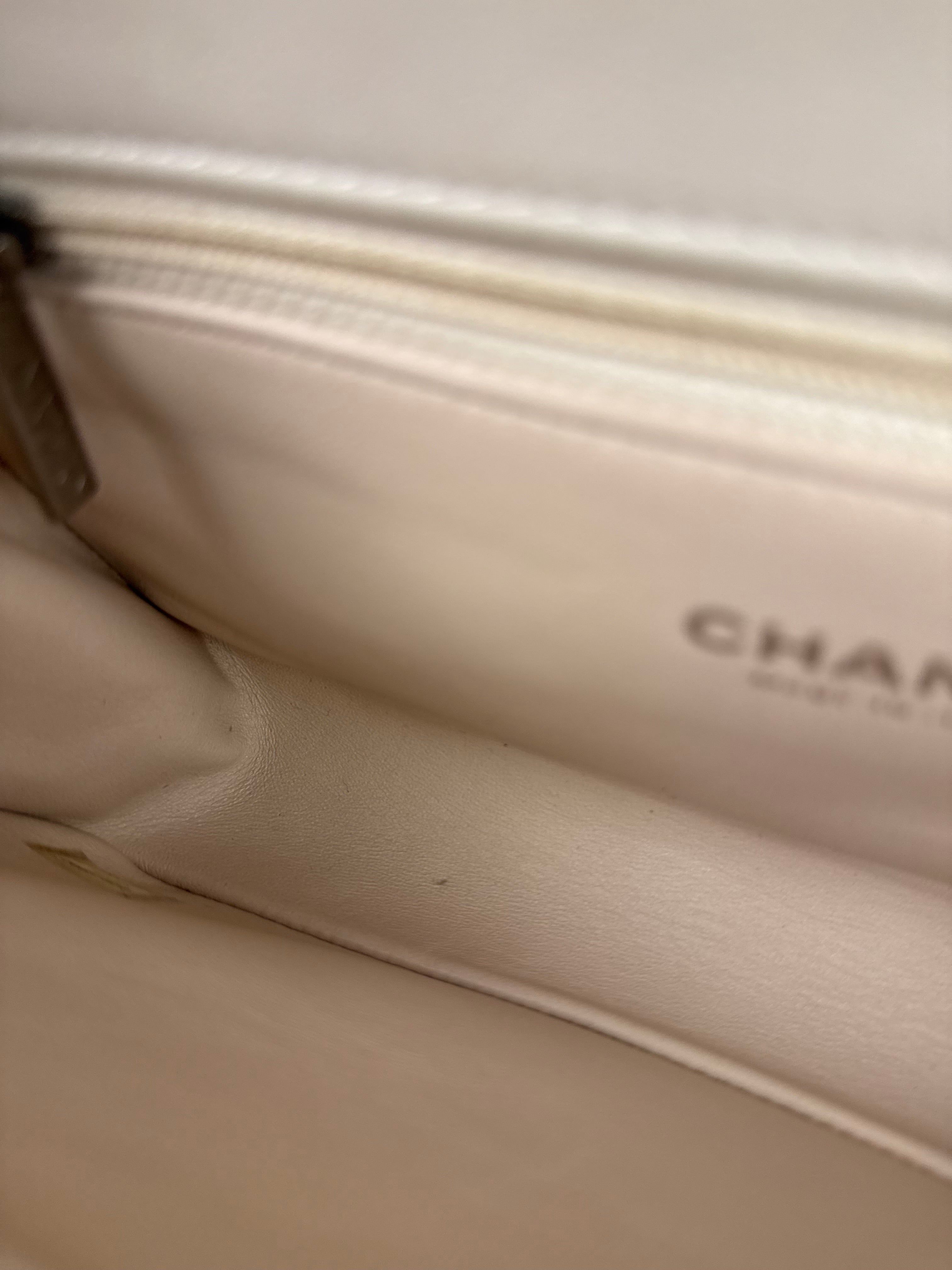Chanel Cream Quilted Leather Flap Bag 2018