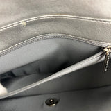 Chanel 2017 Mademoiselle Silver Chevron Single Flap