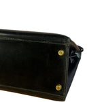 Hermes Kelly 32 Black Box Leather 1991