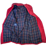 Burberry Vintage Red/Navy Check Mid Length Coat