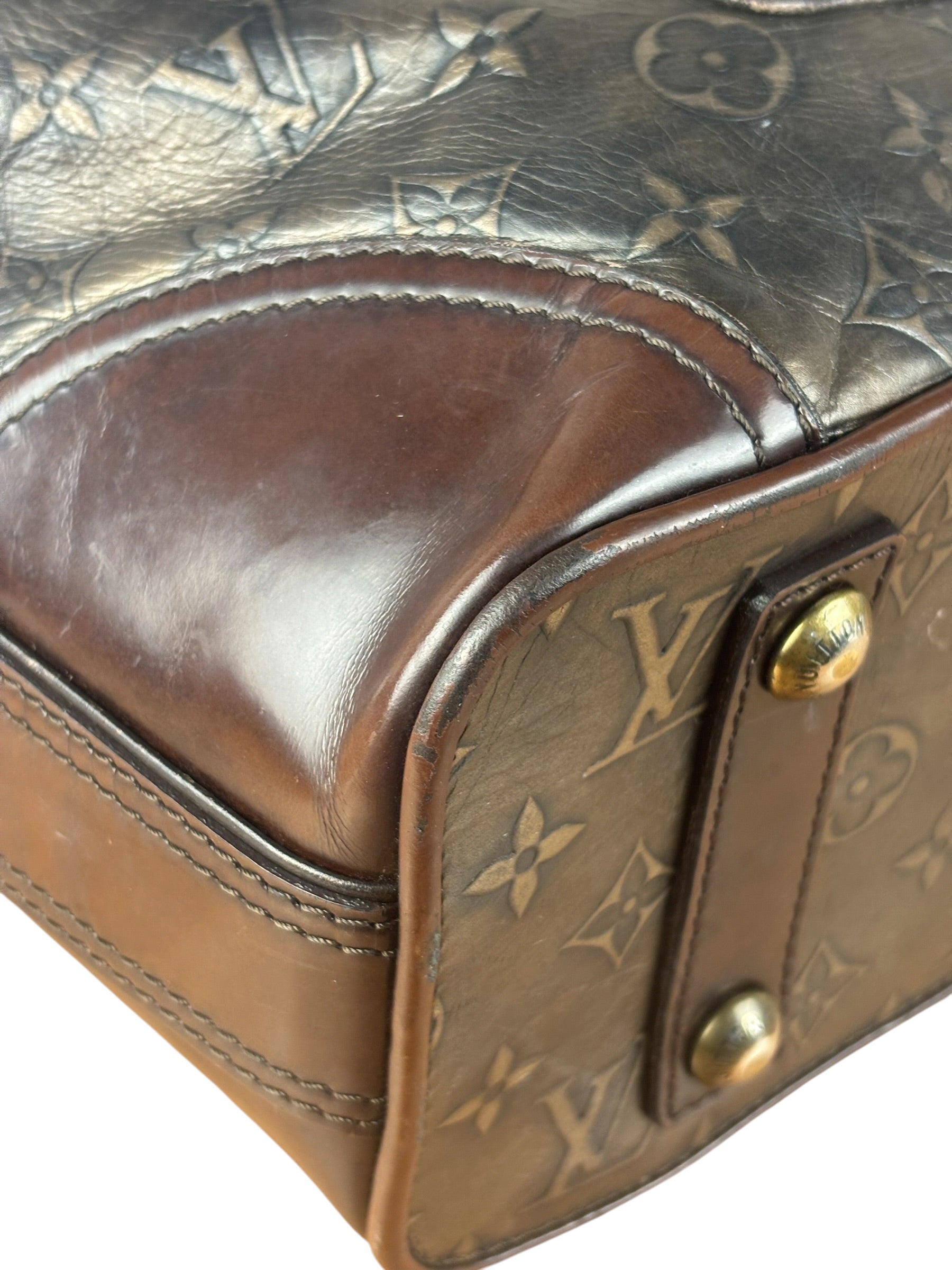 Louis Vuitton Metallic Bronze Embossed Sergeant PM Shoulder Bag
